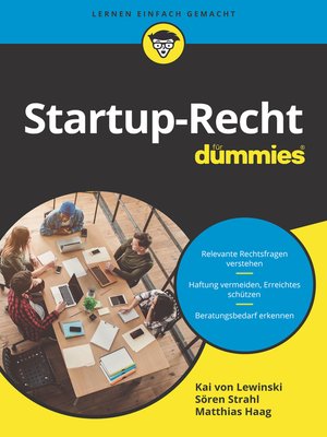 cover image of Startup-Recht f&uuml;r Dummies